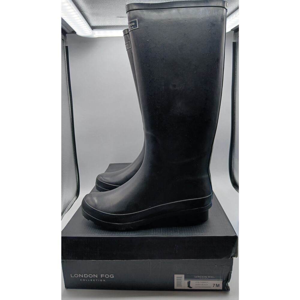 Brand New London Fog Thames Tall Rain Boots. Size 7.